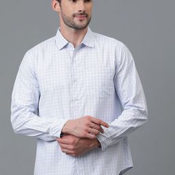 Kotty New Grid Tattersall Checks Spread Collar Casual Shirt-image-64