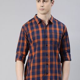Joven Slim Fit Buffalo Checks Pure Cotton Casual Shirt-image-69