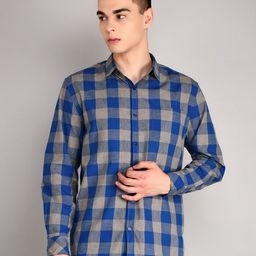 TIM PARIS Standard Buffalo Checked Cotton Casual Shirt-image-19