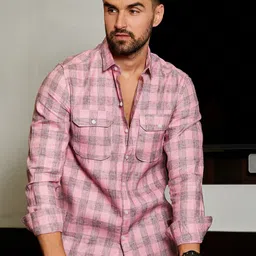 Campus Sutra Tartan Plaid Shirt-image-35