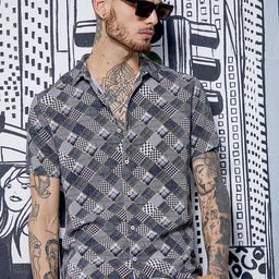 Campus Sutra Herringbone Plaid Block Shirt-image-41