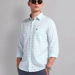 AD By Arvind Men Slim Fit Opaque Checked Casual Shirt-image-68