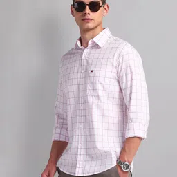AD By Arvind Men Slim Fit Opaque Checked Casual Shirt-image-83