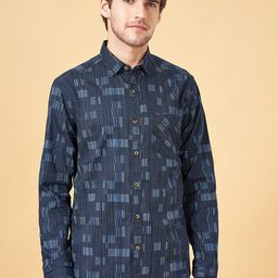 SF JEANS by Pantaloons Slim Fit Printed Twill Casual Shirt-picture-19