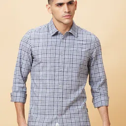 Being Human Men Slim Fit Opaque Checked Casual Shirt-image-30