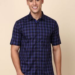 Allen Solly Men Slim Fit Spread Collar Checked Pure Cotton Casual Shirt-picture-20