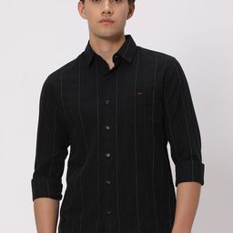 Mufti Slim Fit Striped Pure Cotton Casual Shirt-picture-46
