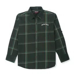Gini and Jony Boys Windowpane Checked Cotton Opaque Casual Shirt-image-84