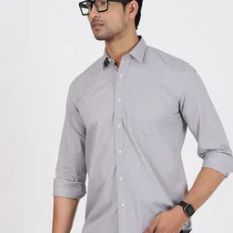 JADE BLUE Men Slim Fit Micro Checks Opaque Checked Casual Shirt-image-96