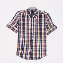 Allen Solly Junior Boys Slim Fit Spread Collar Checked Cotton Casual Shirt-picture-43