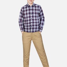 Gini and Jony Boys Blue Tartan Checked Casual Shirt-image-15