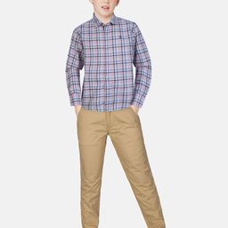 Gini and Jony Boys Pink Tartan Checked Casual Shirt-image-66