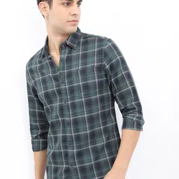 HIGHLANDER Men Slim Fit Tartan Checked Casual Shirt-picture-8