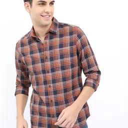 HIGHLANDER Men Slim Fit Tartan Checked Casual Shirt-image-64