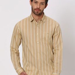 Mufti Striped Slim Fit Classic Casual Shirt-picture-10