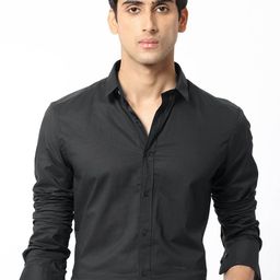 RARE RABBIT Men Flees Slim Fit Spread Collar Cotton Shirt-picture-44