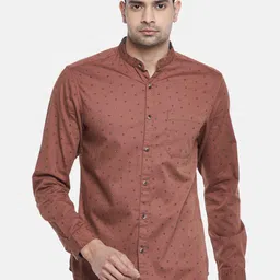 BYFORD by Pantaloons Men Brown Slim Fit Casual Shirt-picture-48
