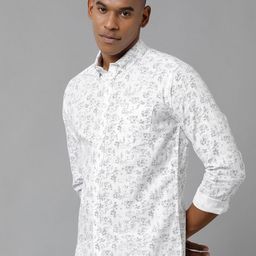Voi Jeans Slim Fit Floral Printed Opaque Casual Cotton Shirt-image-46