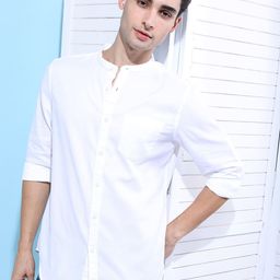 HIGHLANDER Men White Slim Fit Casual Shirt-image-51