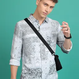 KETCH Slim Fit Ethnic Motifs Printed Casual Shirt-image-55