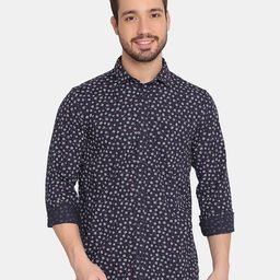 Blackberrys Men Navy Blue India Slim Slim Fit Printed Casual Shirt-picture-5