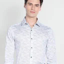 Arrow New York Skinny Fit Abstract Printed Twill Formal Shirt-image-0