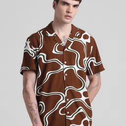 Jack & Jones Abstract Printed Casual Shirt-image-14