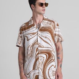 Jack & Jones Opaque Abstract Printed Casual Shirt-image-61