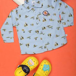 V-Mart Kids Conversational Printed Cotton Casual Shirt-picture-7