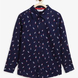 Campana Boys Conversational Printed Cotton Casual Shirt-image-80