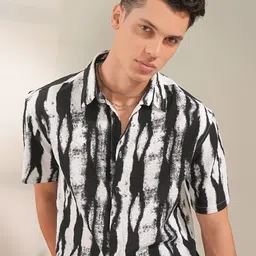 LOCOMOTIVE Premium Popcorn Textured Printed Oversized Shirt-image-57