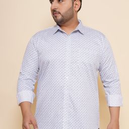 John Pride Men Spread Collar Abstract Printed Plus Size Pure Cotton Casual Shirt-picture-10