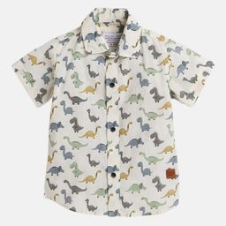 Polka Tots Boys Conversational Printed Cotton Casual Shirt-image-94