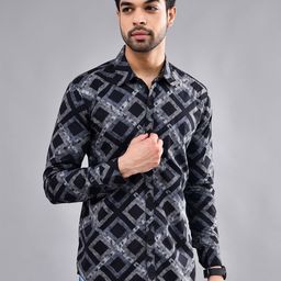 DEZANO Modern Opaque Printed Pure Cotton Casual Shirt-image-52
