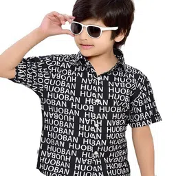 BAESD Boys Comfort Spread Collar Opaque Printed Cotton Casual Shirt-image-64