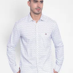 Crimsoune Club Slim Fit Abstract Printed Pure Cotton Shirt-image-45