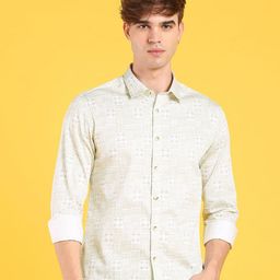 Flying Machine Geometric Printed Slim Fit Cotton Casual Shirt-image-51