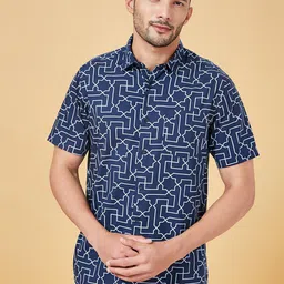 BYFORD by Pantaloons Slim Fit Geometric Printed Cotton Casual Shirt-picture-4
