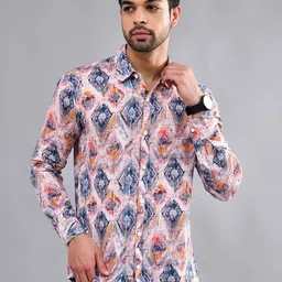 DEZANO Modern Regular Fit Floral Printed Spread Collar Casual Shirt-picture-15