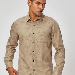 Mufti Floral Printed Slim Fit Pure Cotton Casual Shirt-picture-23