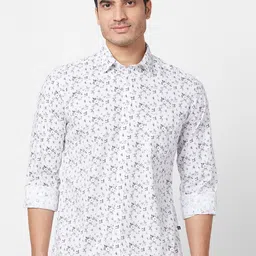 Parx Slim Fit Floral Printed Casual Cotton Shirt-image-85