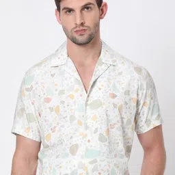 Mufti Abstract Printed Slim Fit Casual Shirt-image-9