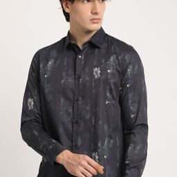 THE BEAR HOUSE Men Abstract Graphic Print Slim Fit Casual Shirt-picture-23
