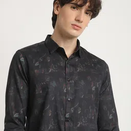 THE BEAR HOUSE Men Pure Cotton Printed Slim Fit Casual Shirt-image-72