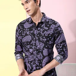 KETCH Slim Fit Floral Printed Cotton Casual Shirt-image-33