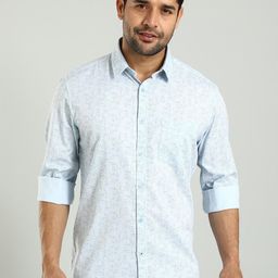 Indian Terrain Men Classic Slim Fit Floral Opaque Printed Casual Shirt-picture-40
