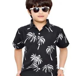 BAESD Boys Comfort Spread Collar Opaque Printed Cotton Casual Shirt-image-54