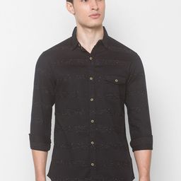 SNX Classic Tailored Fit Opaque Micro Ditsy Printed Pure Cotton Casual Shirt-image-83