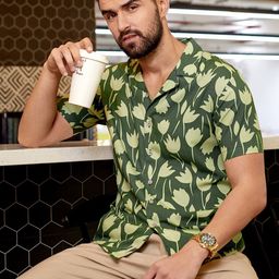 Campus Sutra Botanical Block Shirt-image-41