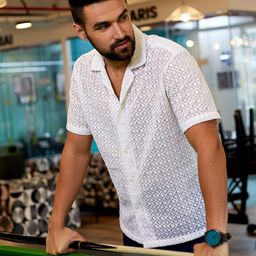 Campus Sutra Floral Embroidered Shirt-image-91
